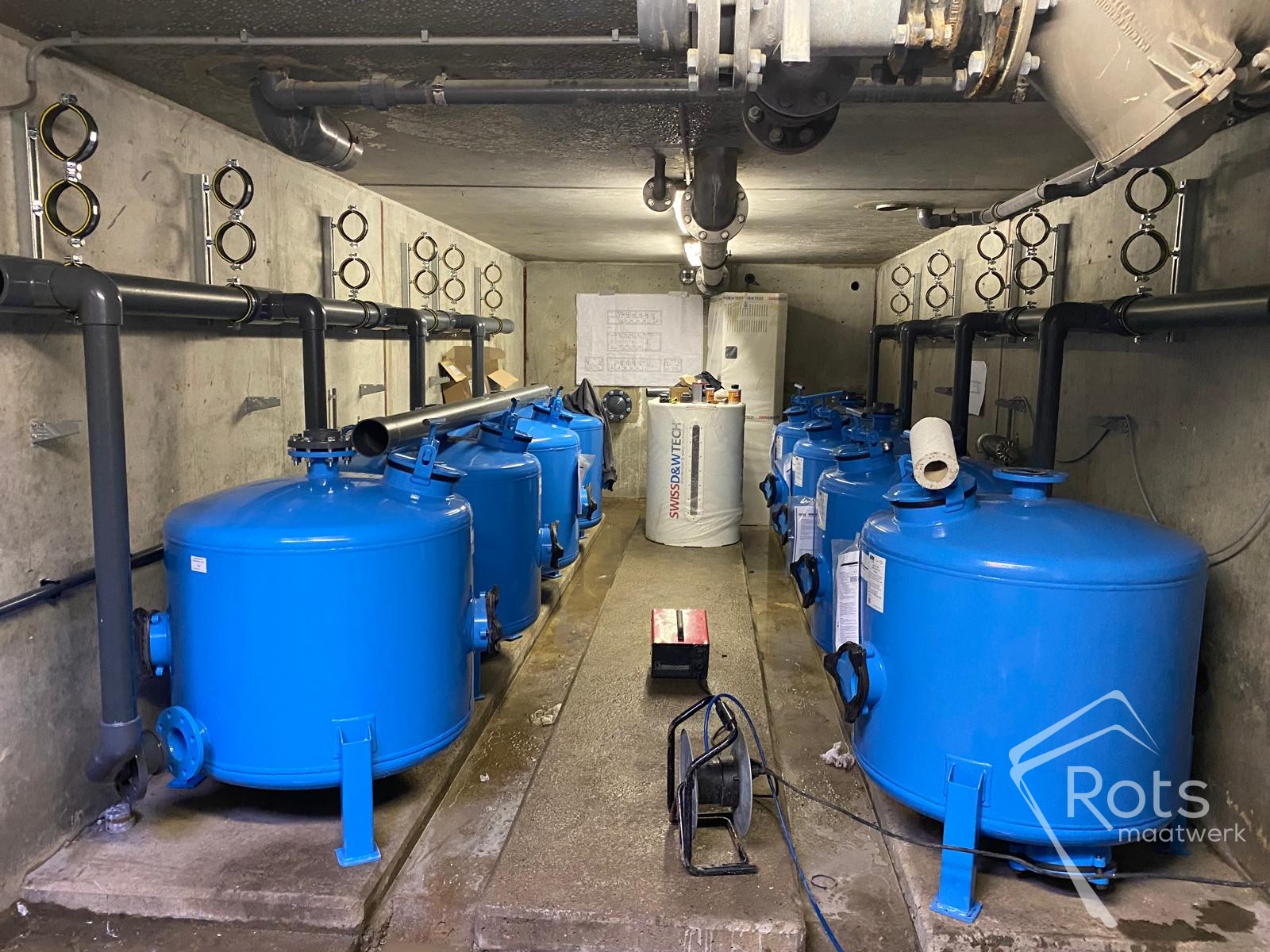 waterzuivering in aanleg _ waterspiegel museumplein Amsterdam